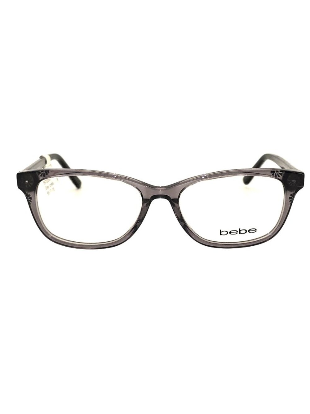 Bebe Womens Grey Crystal Eyeglasses Frame BB4163 55-17-135